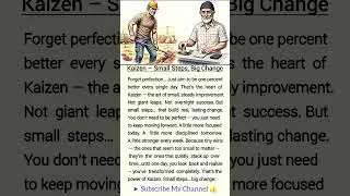 Kaizen &ndash; Small Steps, Big Change | English Reading Practice  💪 #shorts #motivation #learnenglish