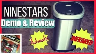 NINESTARS Automatic Infrared Trash Can - Stainless Steel || Demo + Review