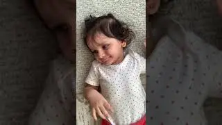 Baby Ina on the floor | Camera makes baby happy