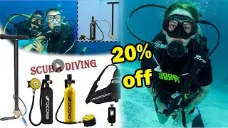 DCCMS diving equipment 6 in 1 diving suit 1000ML mini diving oxygen tank portable diving scuba for y