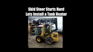 New Holland Skid Loader L553 Oil Change & Tank Heater Install Kubota Diesel