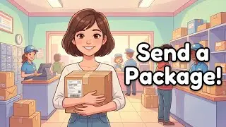 At the Post Office 📦 &ndash; Easy English Conversation for Sending a Package | Amjee&rsquo;s English World