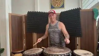 Diansa (Danza/Djansa, etc) Non-traditional Mali ballet style dunun part on 2 and 3 Dunun