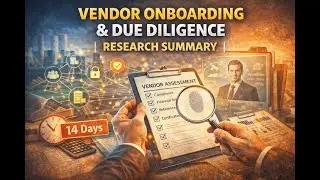 Vendor Onboarding & Due Diligence | Research Summary