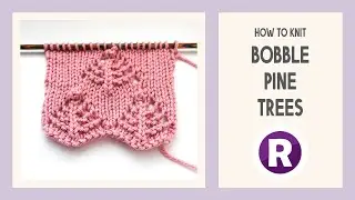 How to Knit: Pine Trees with Bobbles | Cute Lace Knitting Pattern for Christmas | Nature Motif