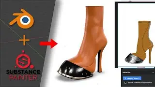 3D Modeling Process of a Alexander McQueen BLACK Platform boots - Blender + Substance Painter