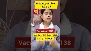 PNB Apprentice 2026-27| PNB Apprentice Recruitment 2026 #pnb #sarkarinaukri #viral #shortfeed #job