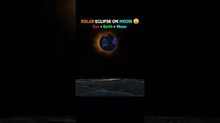 Solar eclipse on earth vs moon #space #earth