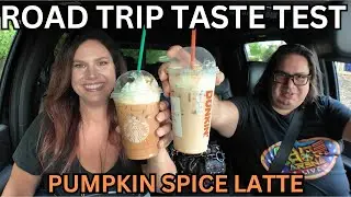 Dunkin' vs Starbucks Pumpkin Spice Latte Showdown! 🔥🎃