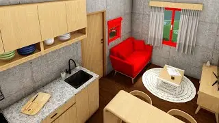 Apakah anda mau tinggal  disini?  Desain Rumah Kecil  ( 4 x 7 Meter )