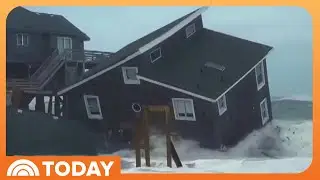 Outer Banks Homes Fall Into Ocean As Hurricanes Churn