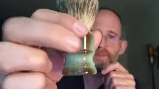 Lather & Wood Shaving Brush for Men- Blue Agate Resin Handle review