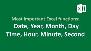 Various date(Date, Year, Month, Day) and time(Time, Hour, Minute, Second) functions