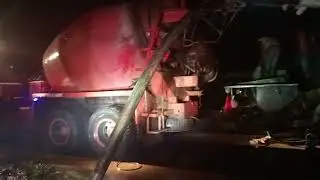Cleaning pumpcrete truck