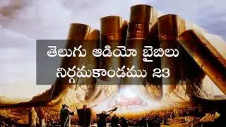 Nirgamakandam chapter 23 Telugu Audio BIBLE   Book of Exodus