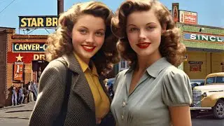 1930s USA - Real Street Scenes of Vintage America - Colorized - Part 2