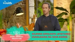 Odoloste jatetxeko plater guztietan dago txerria, baita postreetan ere