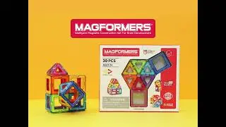 MAGFORMERS STOP-MOTION: Build a Ball & Camera - Basic Rainbow 30PC Set