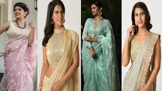 How to look stylish with Neutral shade sarees?  Soft Pastel shade sarees  ideas