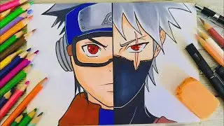 How to Draw Obito Uchiha & Kakashi Hatake as Kids &ndash; Naruto Tutorial