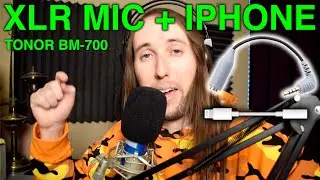 How To Use TONOR Pro Condenser Microphone With iPhone or Smartphone XLR to 3.5mm BM-700