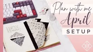April Bullet Journal Setup 2021 | minimal | simple abstract mountains | Plan With Me | Studio Karah