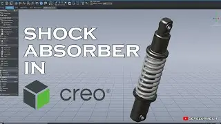 Shock Absorber in PTC Creo | Assembling All Parts | Step by Step Tutorial | DEVELOPMECH