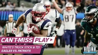 James White Hits Truck Stick on Sick TD Run! 🎮 | Can't-Miss Play | Super Bowl LII NFL Highlights