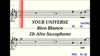 YOUR UNIVERSE - Eb Alto Saxophone Playalong - Sheet Music - Backing Track