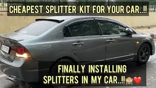 Installing Splitters In My Honda Civic #HondaCivicSplitters #SplittersForCivic