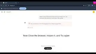 You've reached our limit of messages per hour | Please try again later | ChatGPT message limit error