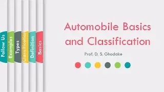Automobiles Basics and Classification | Animation | Vehicles and their Specifications | #LLAGT