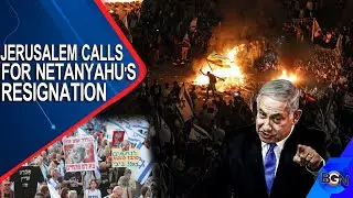 Anti-Government Protesters Rally Near Netanyahu's Residence in Jerusalem #viral #news #trending