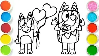 Bluey and Bingo Drawing, Painting & Coloring For Kids and Toddlers_ Easy Art