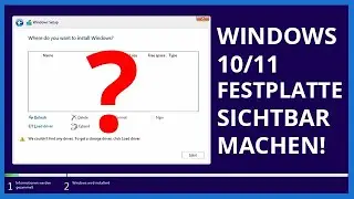 ANLEITUNG: Festplatte w&auml;hrend der Windows 10/11 Installation erkennen und aktivieren 💻