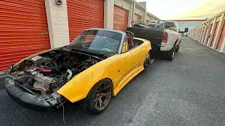 swapping my crashed NB2 Miata parts into my NA6 Miata part 1