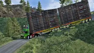 Overloaded Trailer - the most dangerous road | Euro Truck Simulator 2