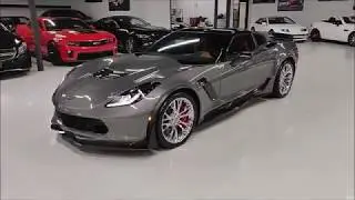 2015 Corvette Z06 Shark Grey 7 Speed Manual Startup and Walk Around