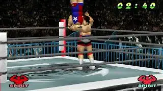 Virtual Pro Wrestling Japan PS1 Matches Hiroyoshi Tenzan vs Scott Steiner
