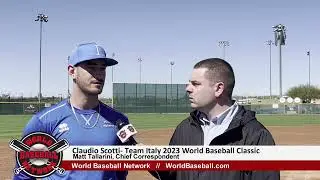 Claudio Scotti- Right Handed Pitcher Team Italy 2023 World Baseball Classic