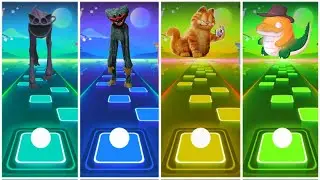 Poppy Playtime 🆚 Nightmare 🆚 The Garfield 🆚Gummigoo  Tiles Hop Edm Rush