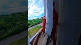 Moneyheist got parkour free running pov 😂#parkourlife #parkour #parkourfreerun #rooftop
