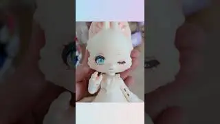 How I Paint Cute Cat Doll Eyes Fast #bjd #customdoll #animedoll #neko #cutedoll #dollmakeup #bjddoll