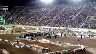 Supercross Championship Heat Ryan Villapoto Hole Shot 2013 Rice-Eccles Stadium Salt Lake City, Utah 