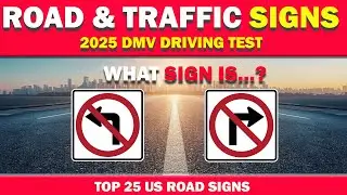 Top 25 Ultimate US Road Signs That APPEAR ON ALL DMV EXAM | Traffic Sign Quiz
