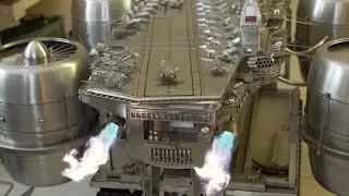 For his kids, a Yantai father builds a hyper-realistic aircraft carrier