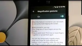 how to turn on magnification gesture in yu yunique 4711