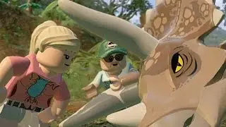 LEGO Jurassic World (PS Vita) Walkthrough - Chapter 2 Tyrannosaurus Rex Chase!
