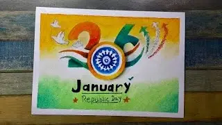 Easy Republic Day Drawing| Oil Pastel Drawing Fo Beginners| 26th January Drawing| Easy Drawing