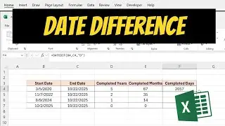 Как рассчитать разницу между двумя датами в Excel
